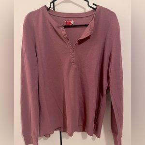 Ladies size XL Levis Waffle Half Button ahi - Good Condition Beautiful Colour